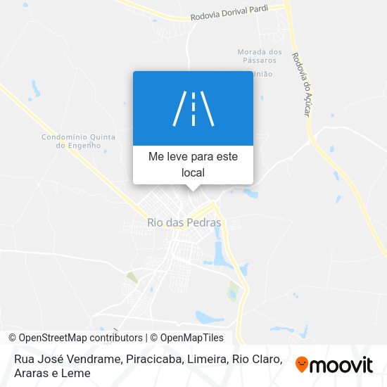 Rua José Vendrame mapa