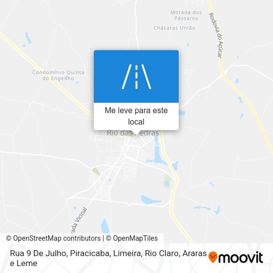Rua 9 De Julho mapa