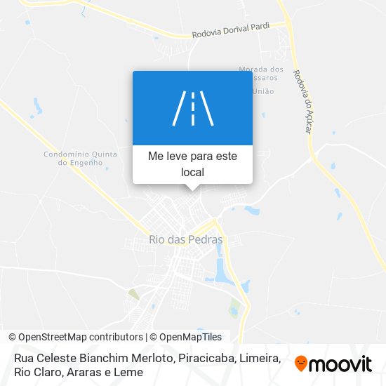 Rua Celeste Bianchim Merloto mapa