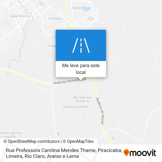 Rua Professora Carolina Mendes Thame mapa