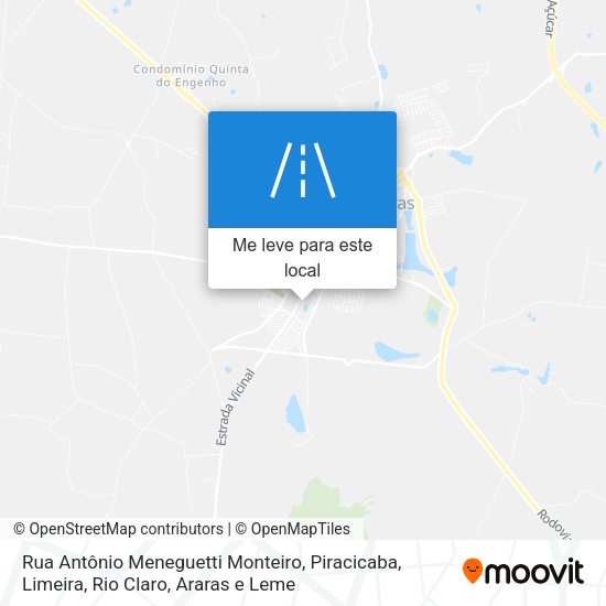 Rua Antônio Meneguetti Monteiro mapa