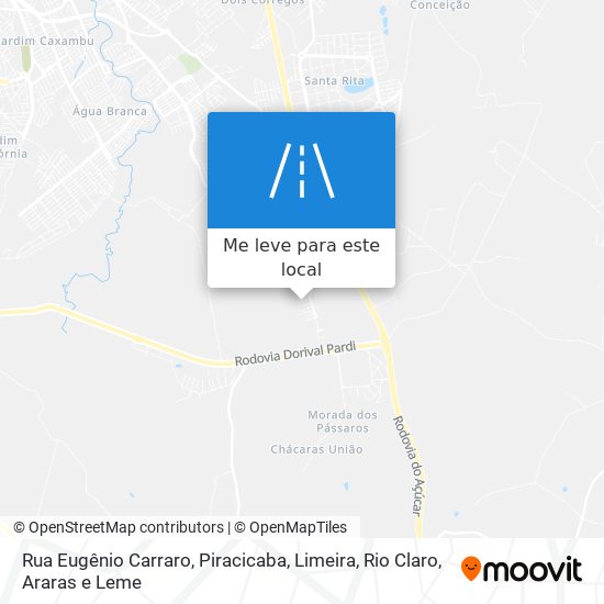 Rua Eugênio Carraro mapa