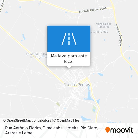 Rua Antônio Fiorim mapa