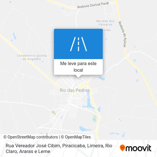 Rua Vereador José Cibim mapa
