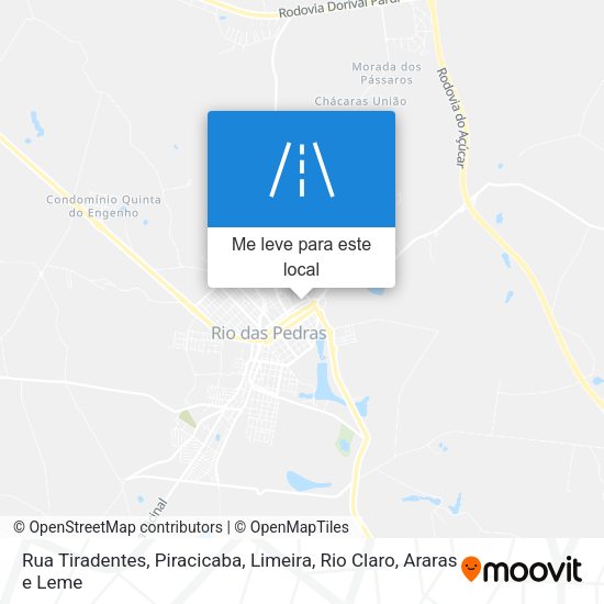 Rua Tiradentes mapa