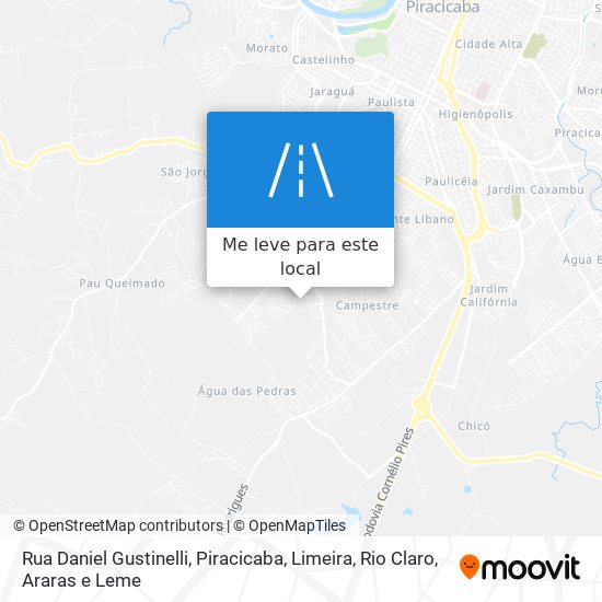 Rua Daniel Gustinelli mapa