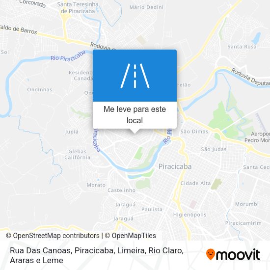 Rua Das Canoas mapa