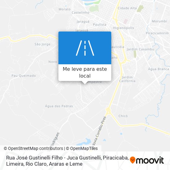 Rua José Gustinelli Filho - Juca Gustinelli mapa