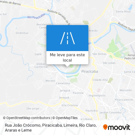 Rua João Crócomo mapa