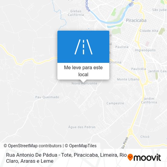 Rua Antonio De Pádua - Tote mapa