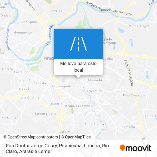 Rua Doutor Jorge Coury mapa