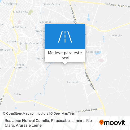 Rua José Florival Camillo mapa