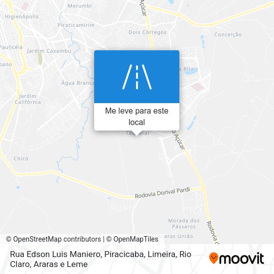 Rua Edson Luis Maniero mapa