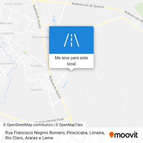 Rua Francisco Negrini Romero mapa