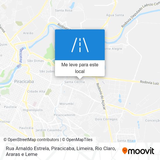 Rua Arnaldo Estrela mapa
