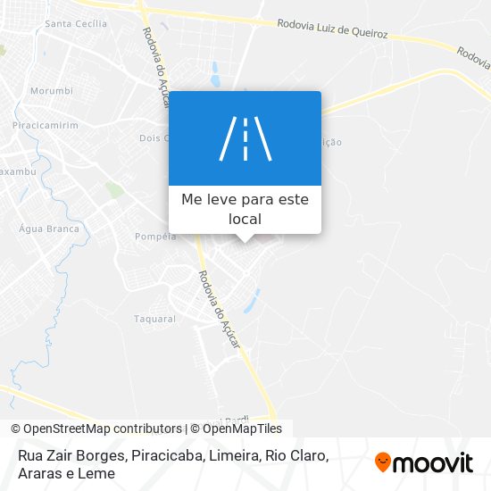 Rua Zair Borges mapa