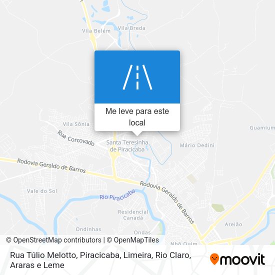 Rua Túlio Melotto mapa