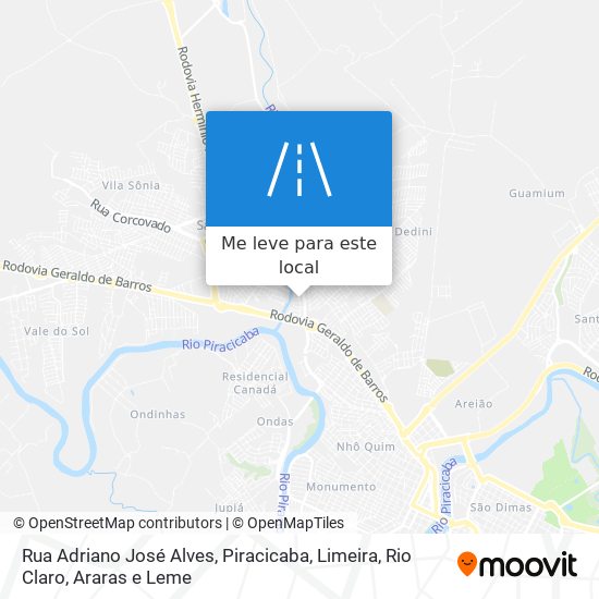 Rua Adriano José Alves mapa