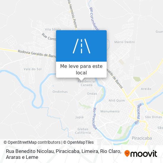 Rua Benedito Nicolau mapa