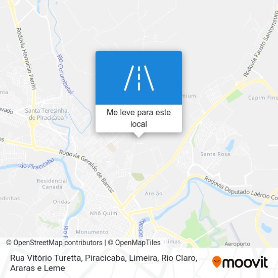 Rua Vitório Turetta mapa