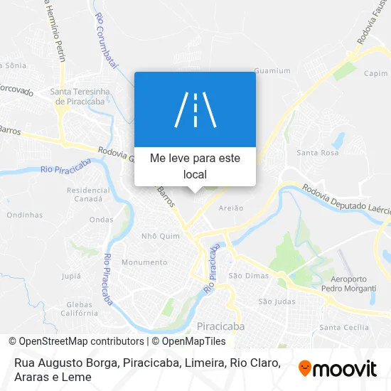 Rua Augusto Borga mapa