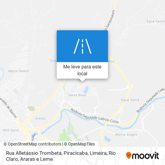 Rua Alletássio Trombeta mapa