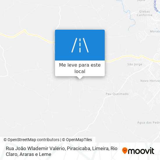 Rua João Wlademir Valério mapa