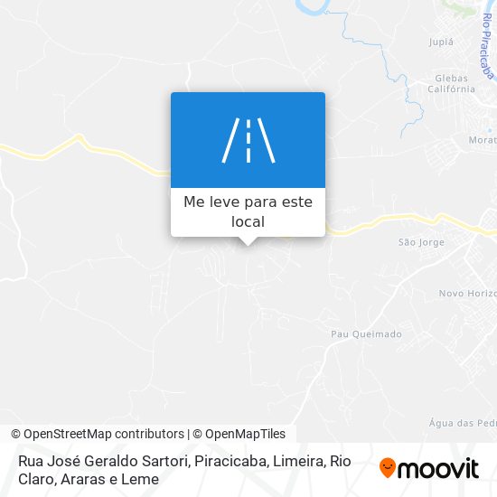 Rua José Geraldo Sartori mapa