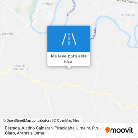 Estrada Justino Calderan mapa