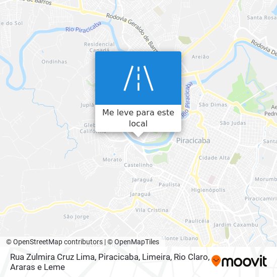 Rua Zulmira Cruz Lima mapa