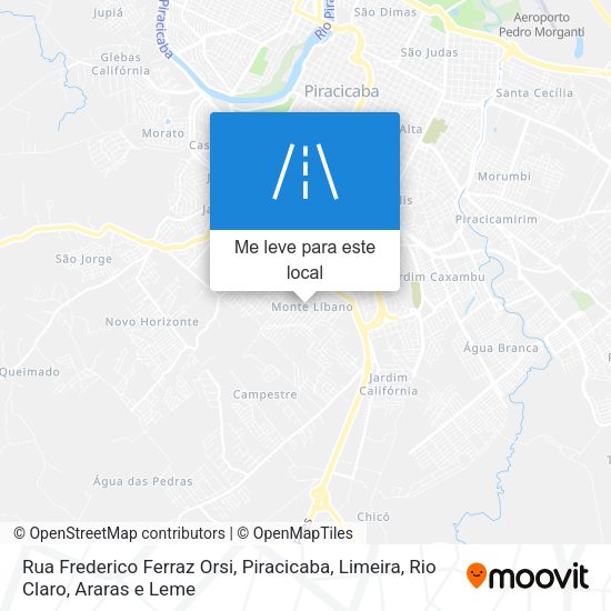 Rua Frederico Ferraz Orsi mapa
