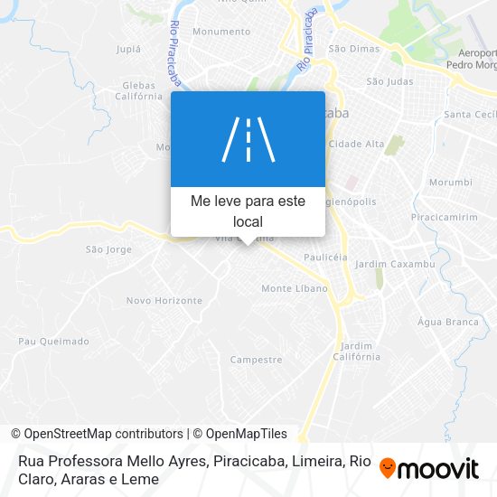 Rua Professora Mello Ayres mapa
