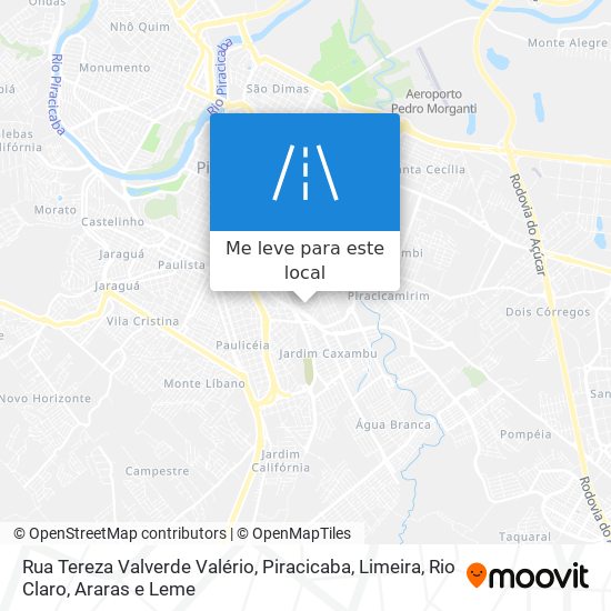 Rua Tereza Valverde Valério mapa