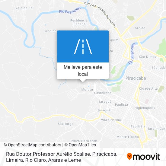 Rua Doutor Professor Aurélio Scalise mapa