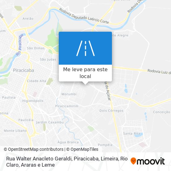 Rua Walter Anacleto Geraldi mapa