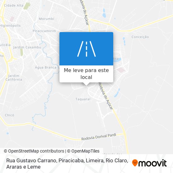 Rua Gustavo Carrano mapa