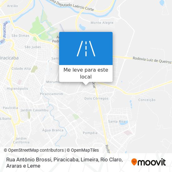 Rua Antônio Brossi mapa