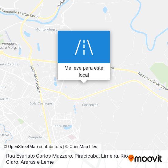 Rua Evaristo Carlos Mazzero mapa