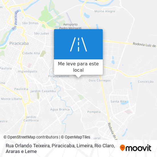 Rua Orlando Teixeira mapa