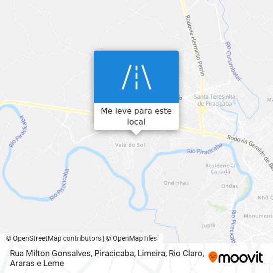 Rua Milton Gonsalves mapa