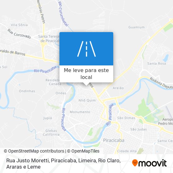 Rua Justo Moretti mapa