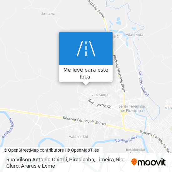 Rua Vilson Antônio Chiodi mapa