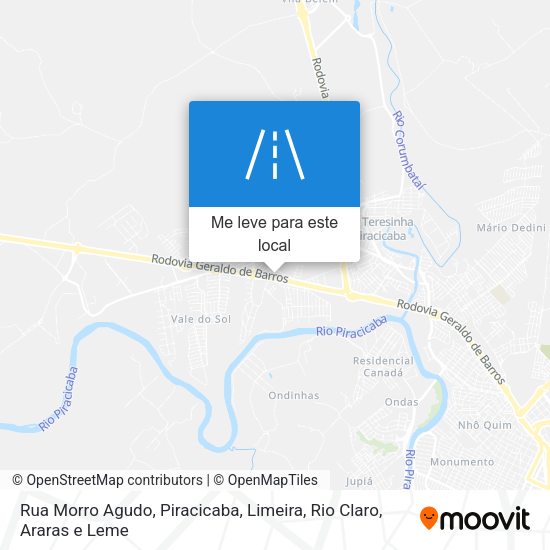 Rua Morro Agudo mapa