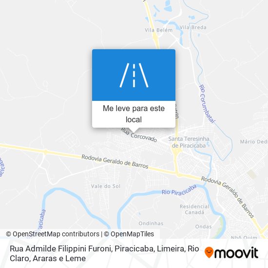 Rua Admilde Filippini Furoni mapa