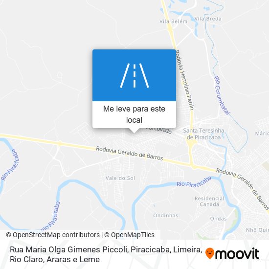 Rua Maria Olga Gimenes Piccoli mapa