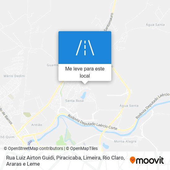 Rua Luiz Airton Guidi mapa