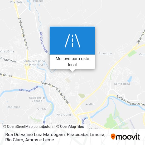 Rua Durvalino Luiz Mardegam mapa