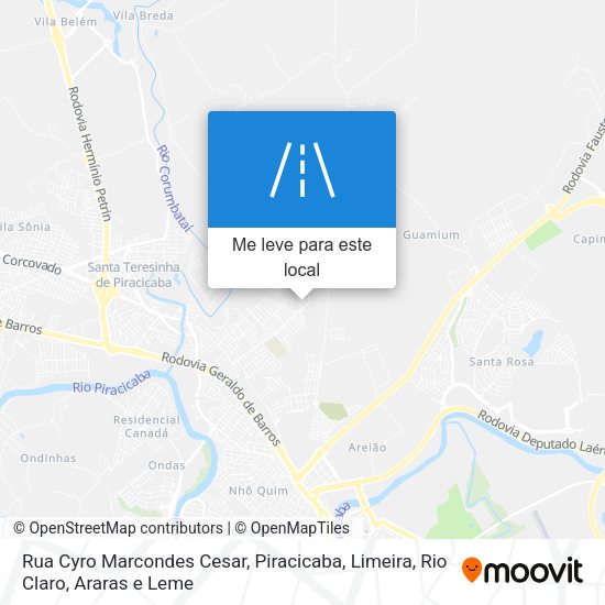 Rua Cyro Marcondes Cesar mapa