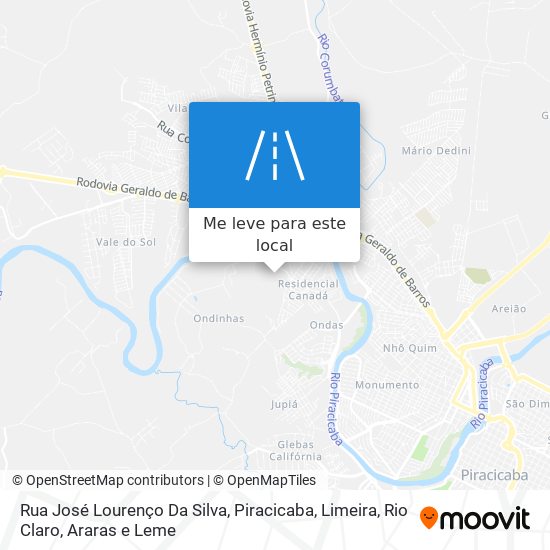 Rua José Lourenço Da Silva mapa