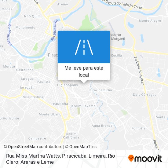 Rua Miss Martha Watts mapa